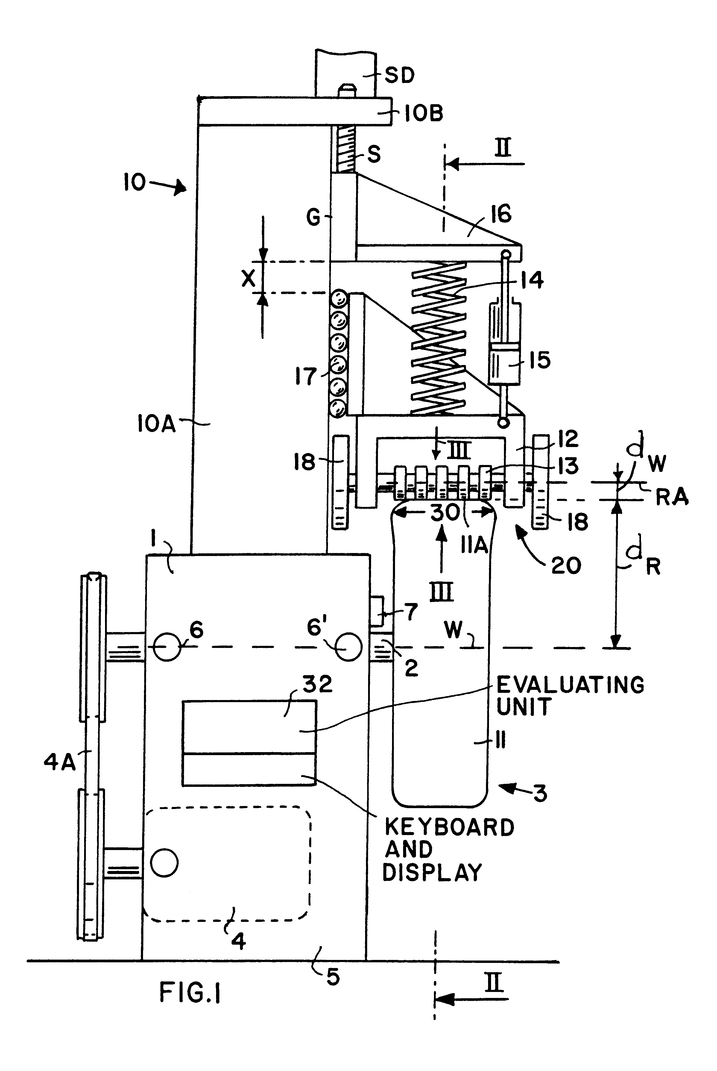 Method and apparatus for reducing vibrations transmitted to a vehicle from a wheel unit