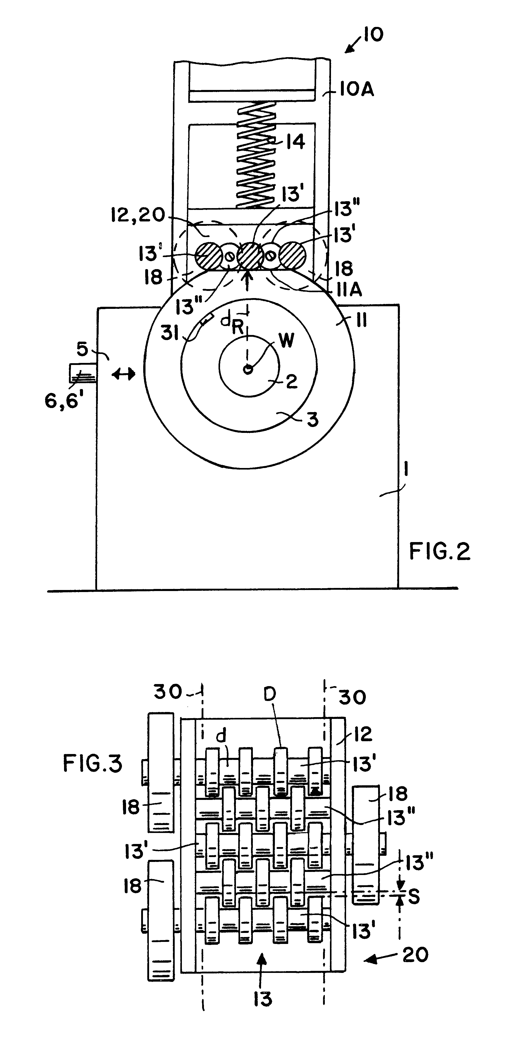 Method and apparatus for reducing vibrations transmitted to a vehicle from a wheel unit