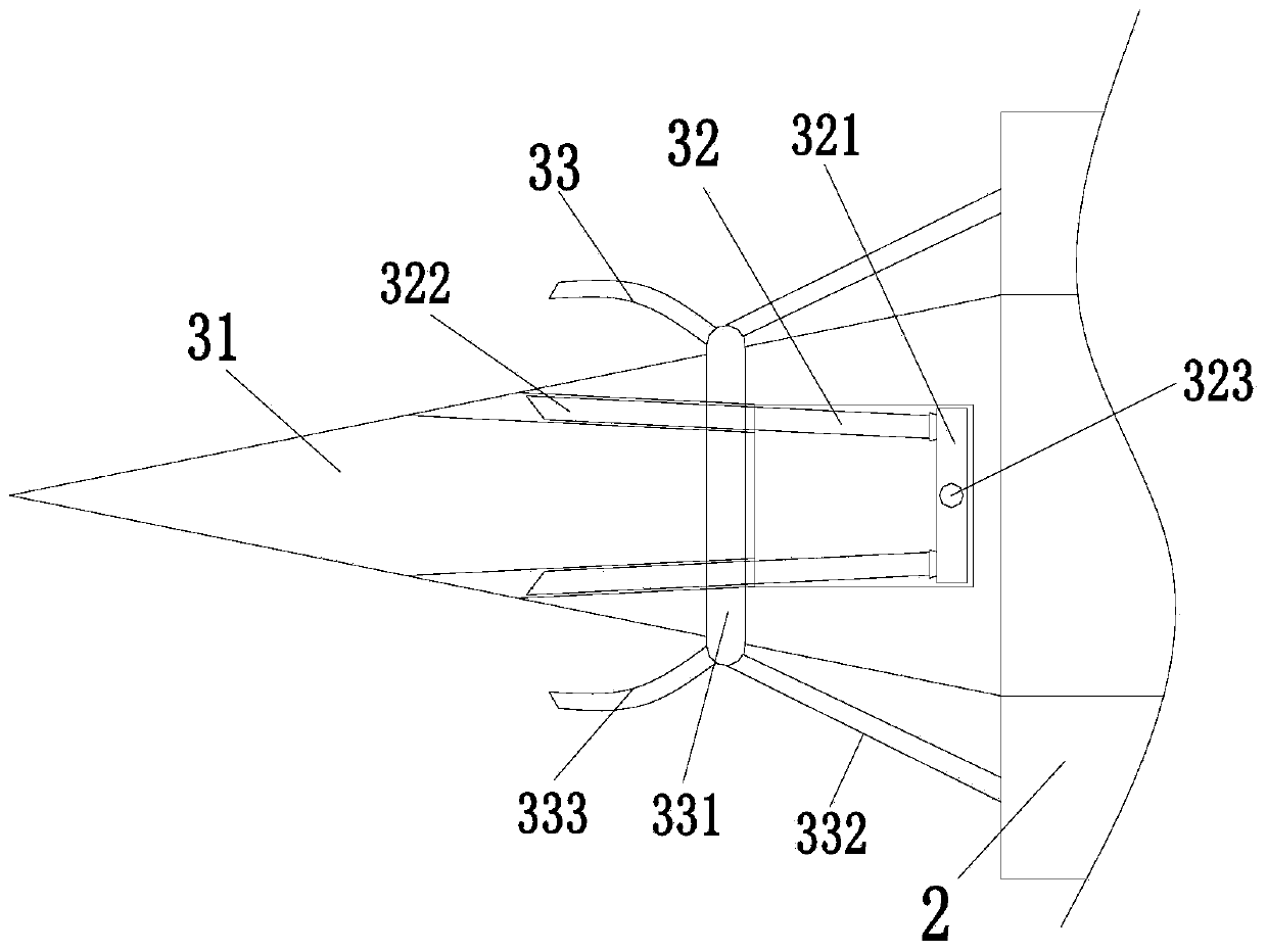 Poria cocos peeling auxiliary processing device