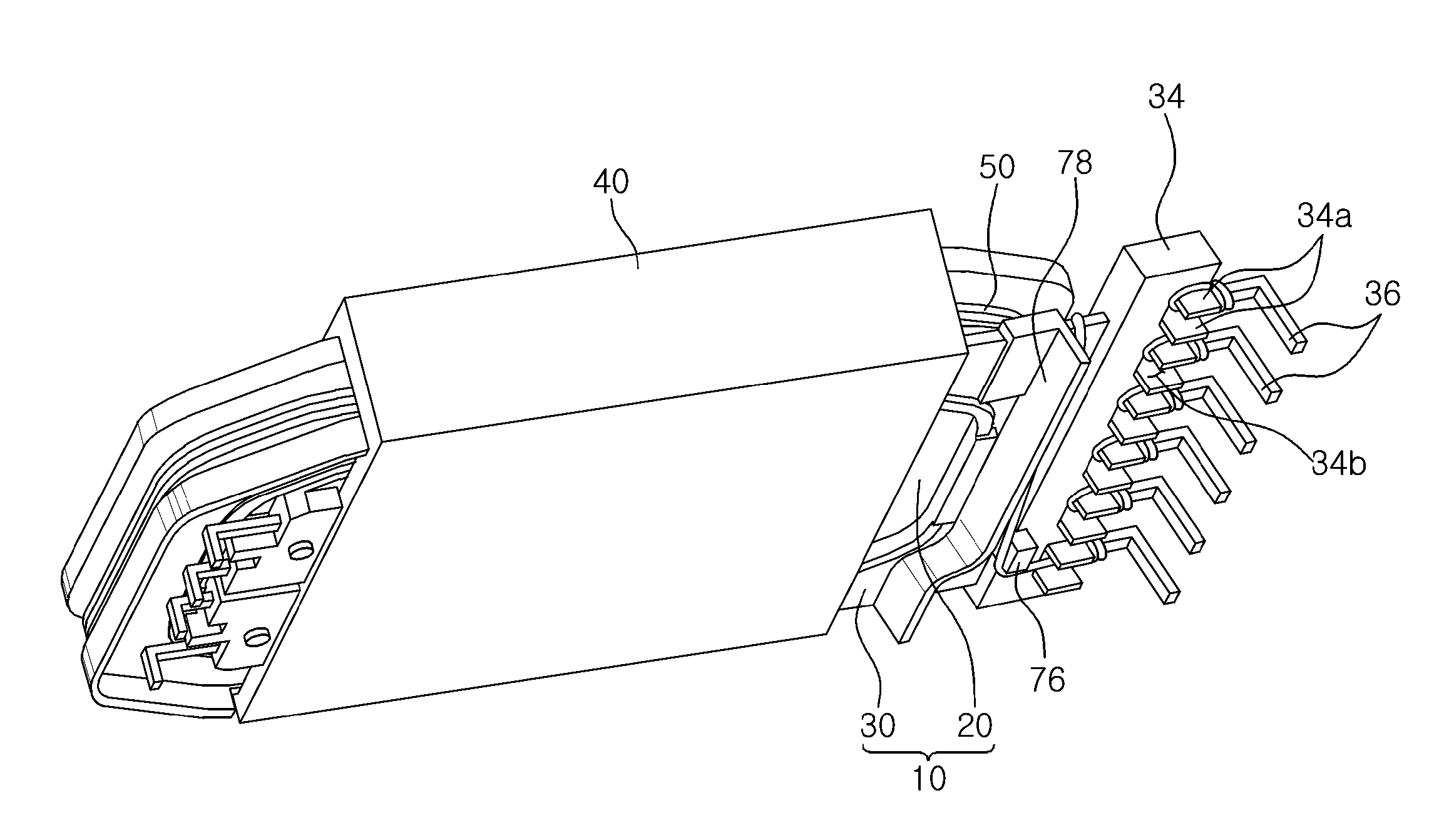 Transformer and flat panel display device including the same