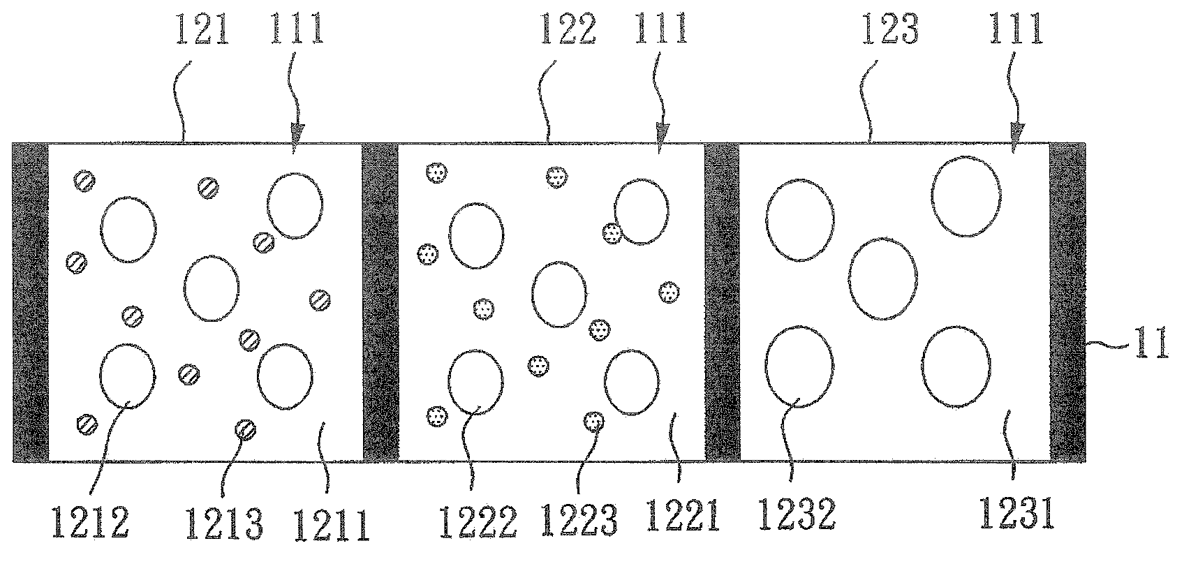 Patterning color conversion film and display device applying same