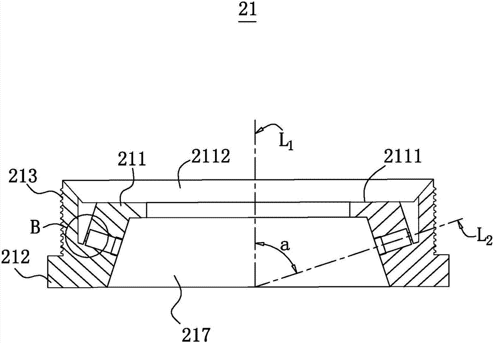 A tilting mechanism for an injection mold