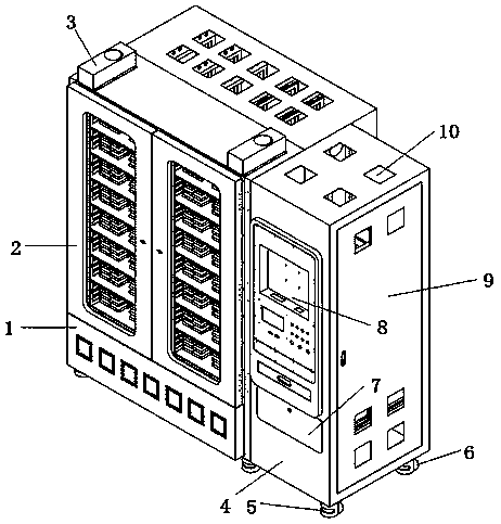 Ageing testing box of adjustable air flue system