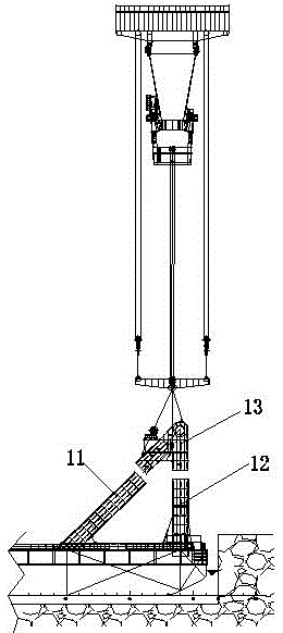 Method for installing ultrahigh ultra-large type floating crane in dock