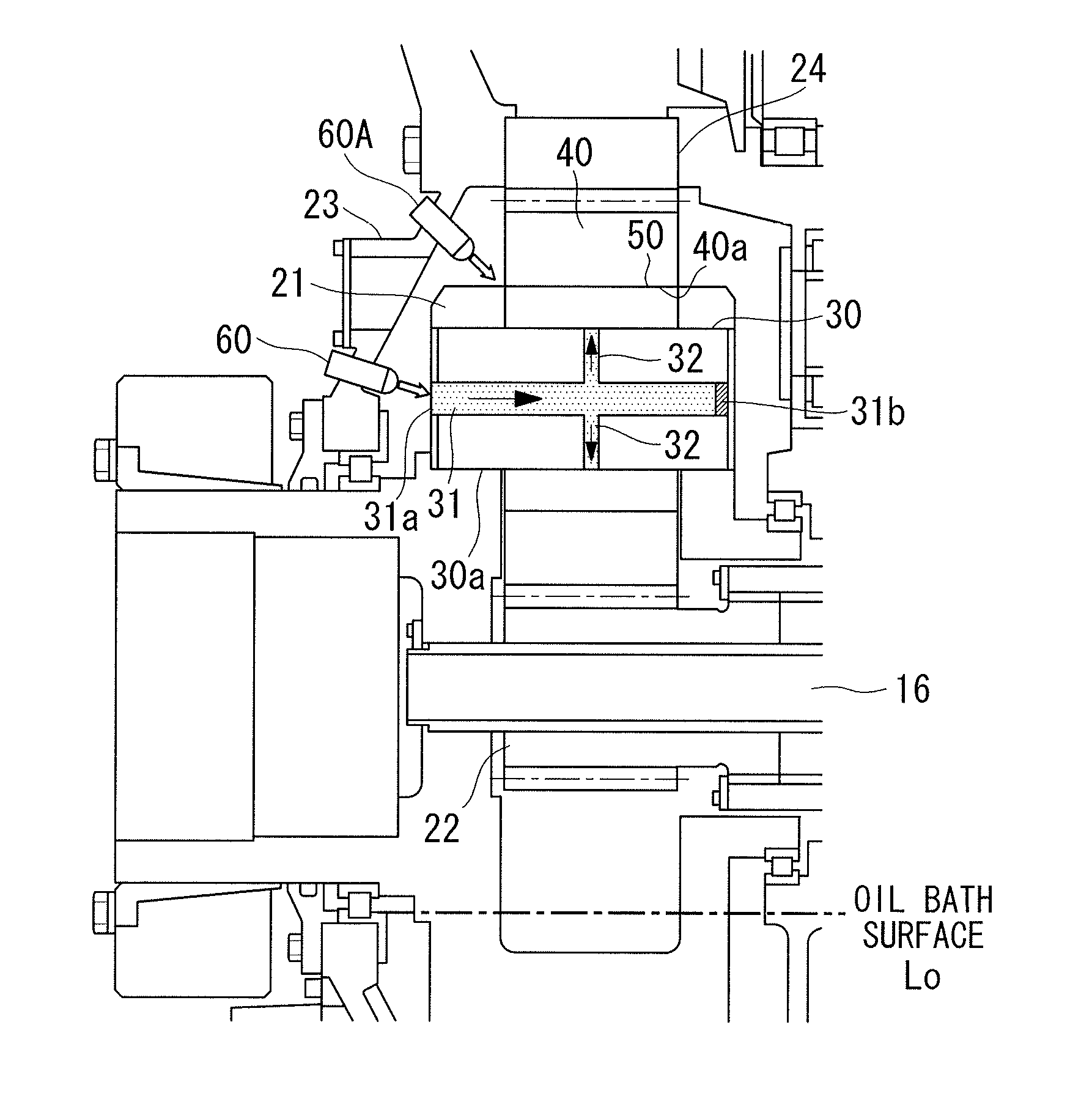 Bearing oil supply structure for wind turbine generator