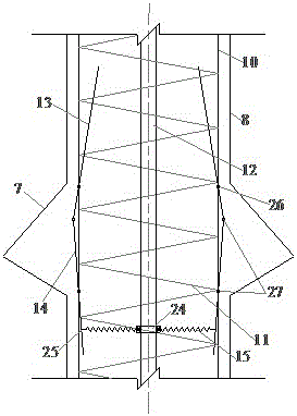 Drilling pile with a bar-reinforced squeezed branch-plate, and construction method thereof