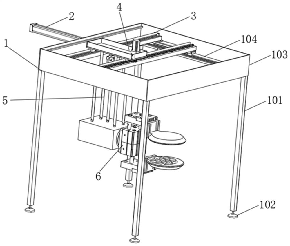 Transferring and stacking equipment for bagged flour production and using method thereof