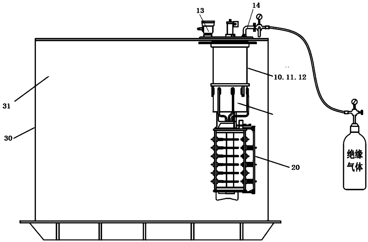 An oil-immersed gas-insulated tap changer