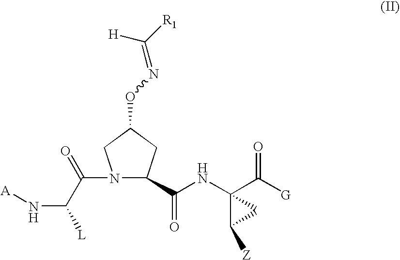 Acyclic oximyl hepatitis c protease inhibitors