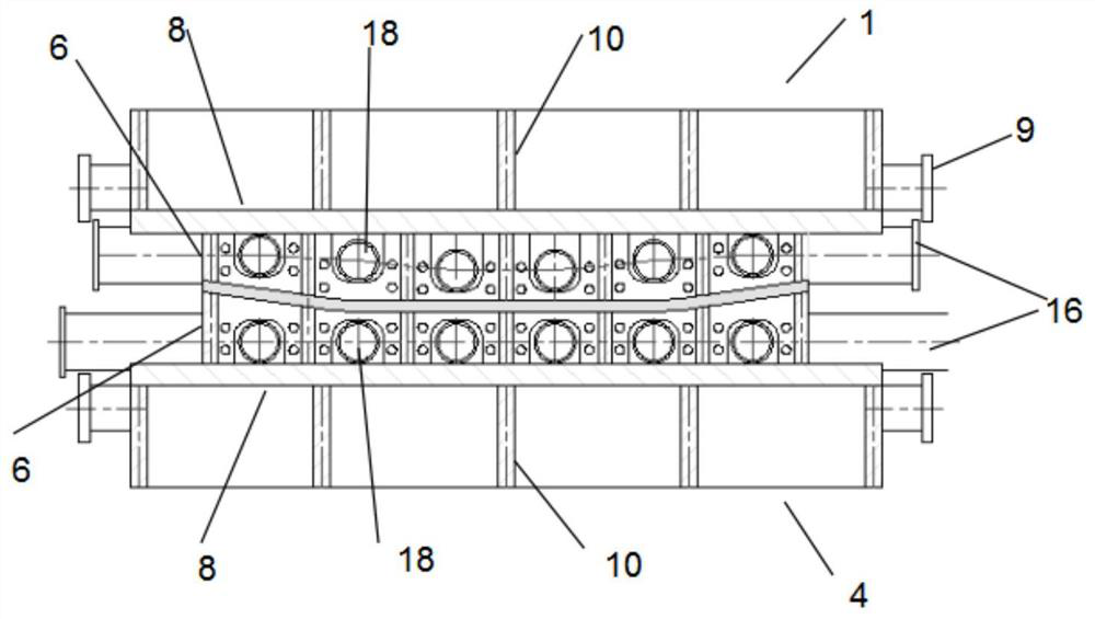 A high-strength steel plate press-quenching die and forming process with a large-scale network forming rib structure