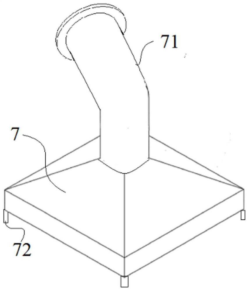 Energy-saving and environment-friendly tin concentrate smelting and discharging device and production process thereof