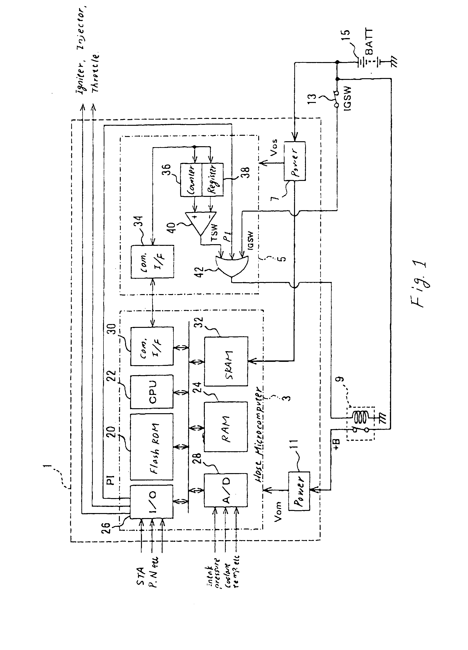 Electronic control apparatus equipped with malfuction monitor