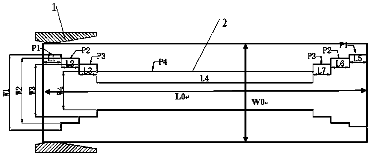Variable step pitch head-tail width control method of fixed width machine