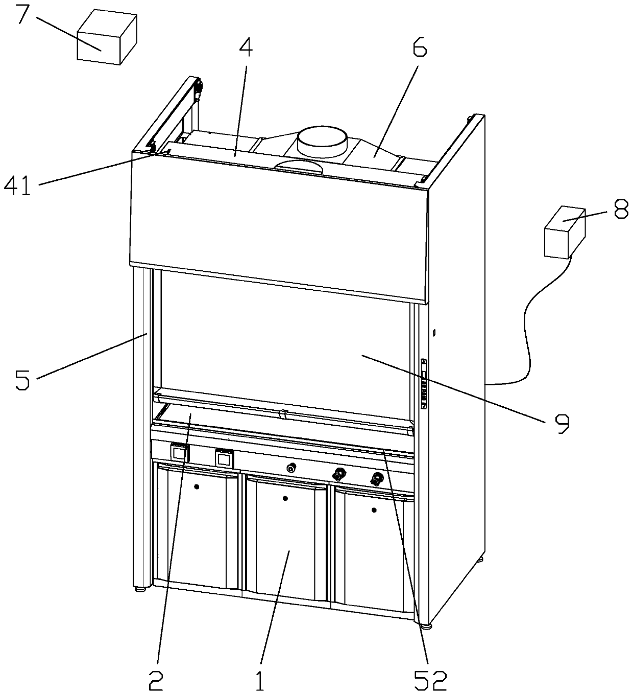 Laboratory integrated experiment ventilation cabinet