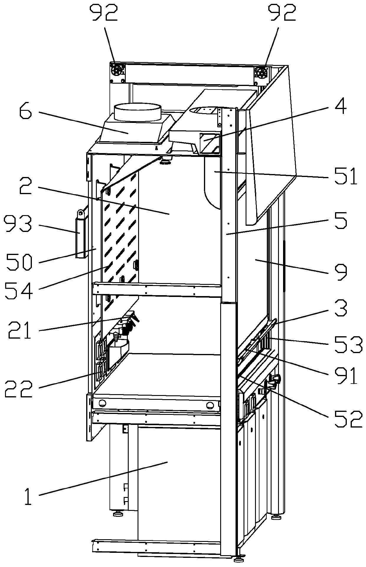 Laboratory integrated experiment ventilation cabinet