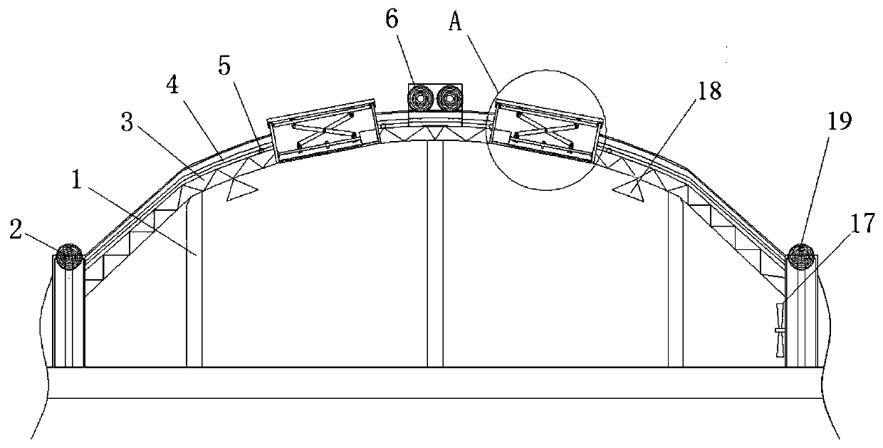 A large-span multifunctional plastic greenhouse