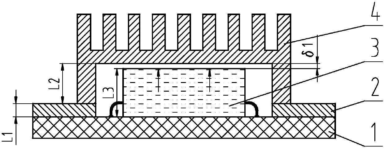 Cooling structure scheme for solving blocking problem of heat conduction passage of heat generation component