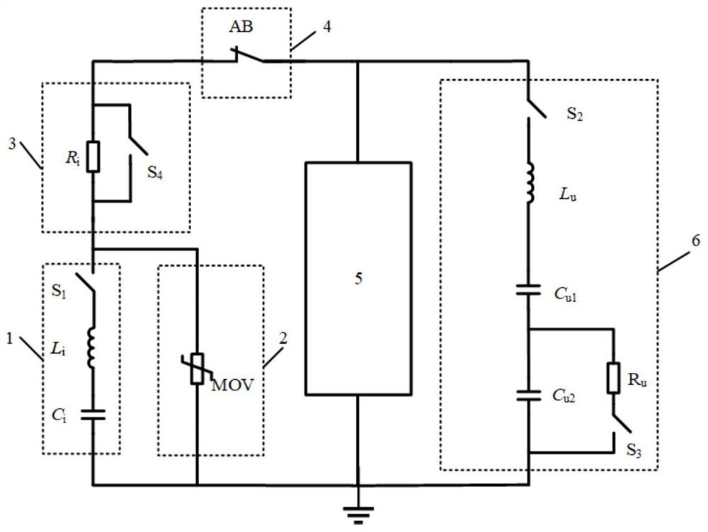 A two-level voltage source DC circuit breaker synthesis test circuit and method
