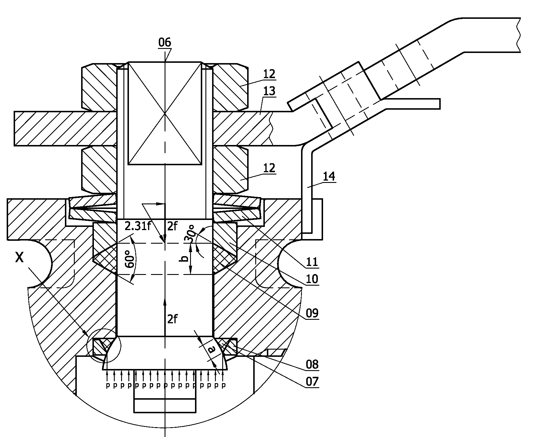 Stem shoulder seal with double rings and an assembly of independent dual stem seals