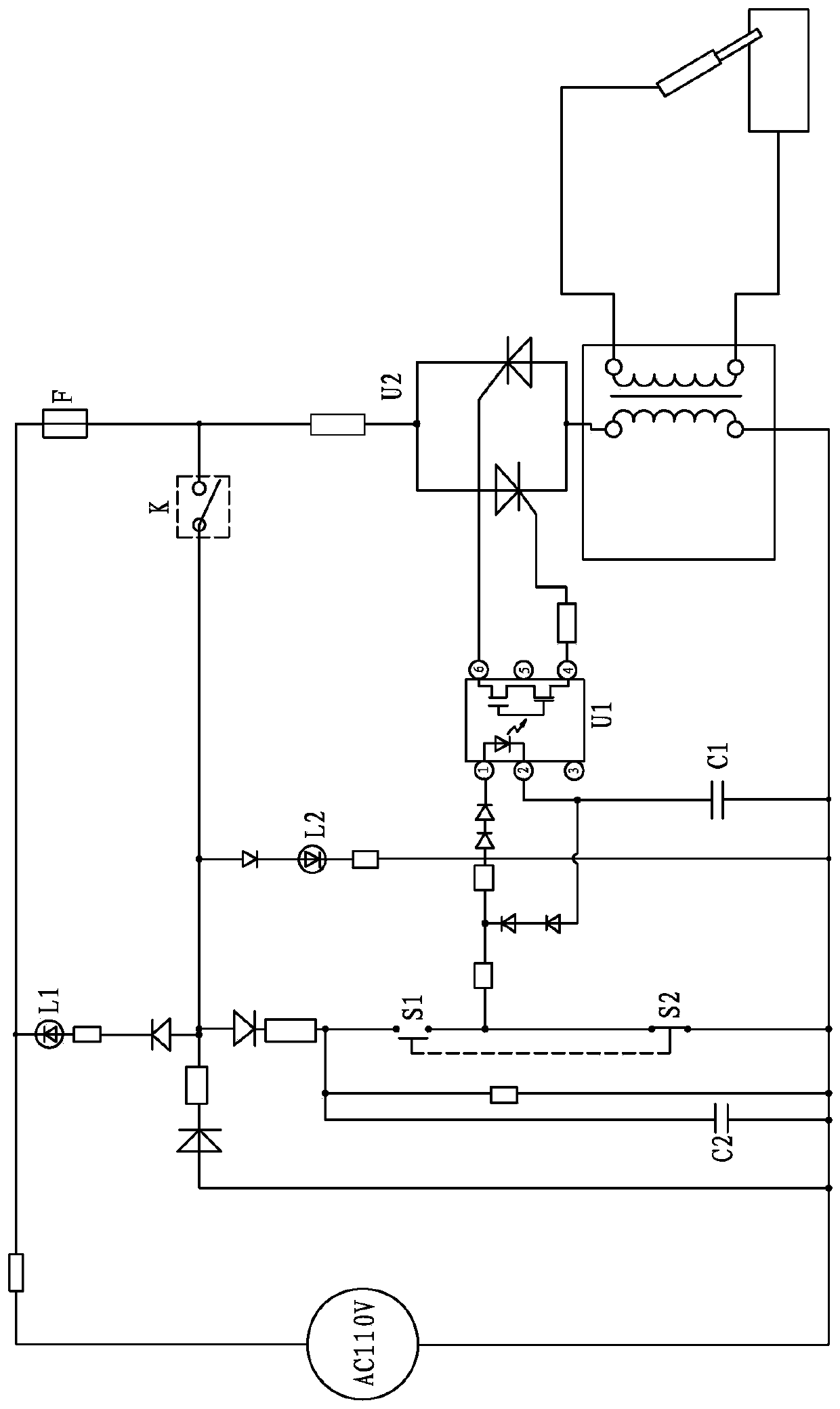 Welding gun control circuit