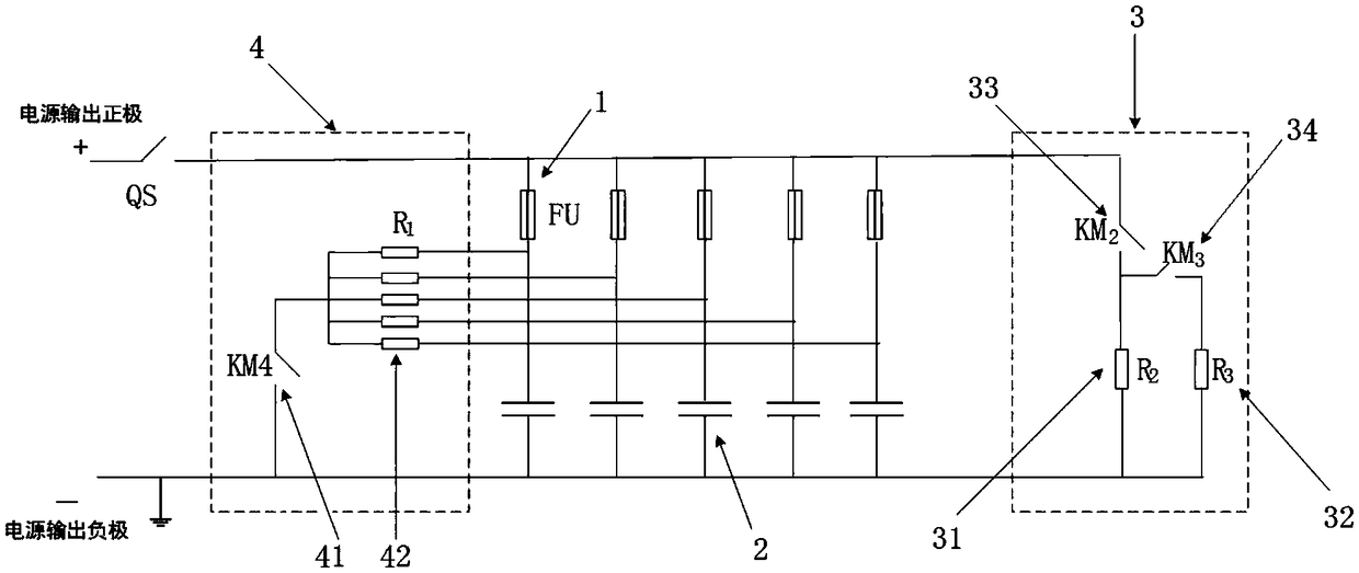 System and method for testing withstand voltage between DC voltage support capacitor terminals