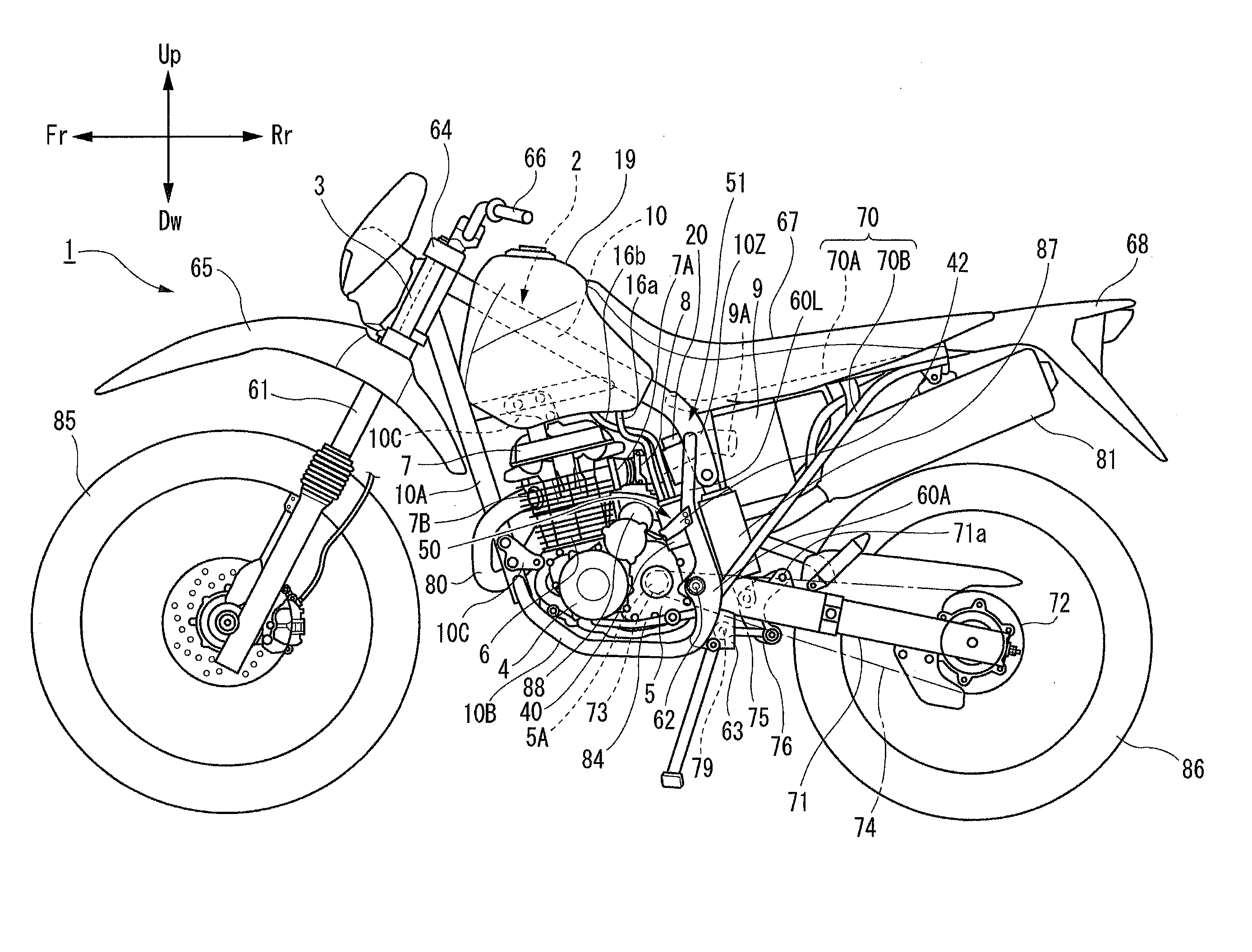 Fuel supply structure of saddle-ride type vehicle