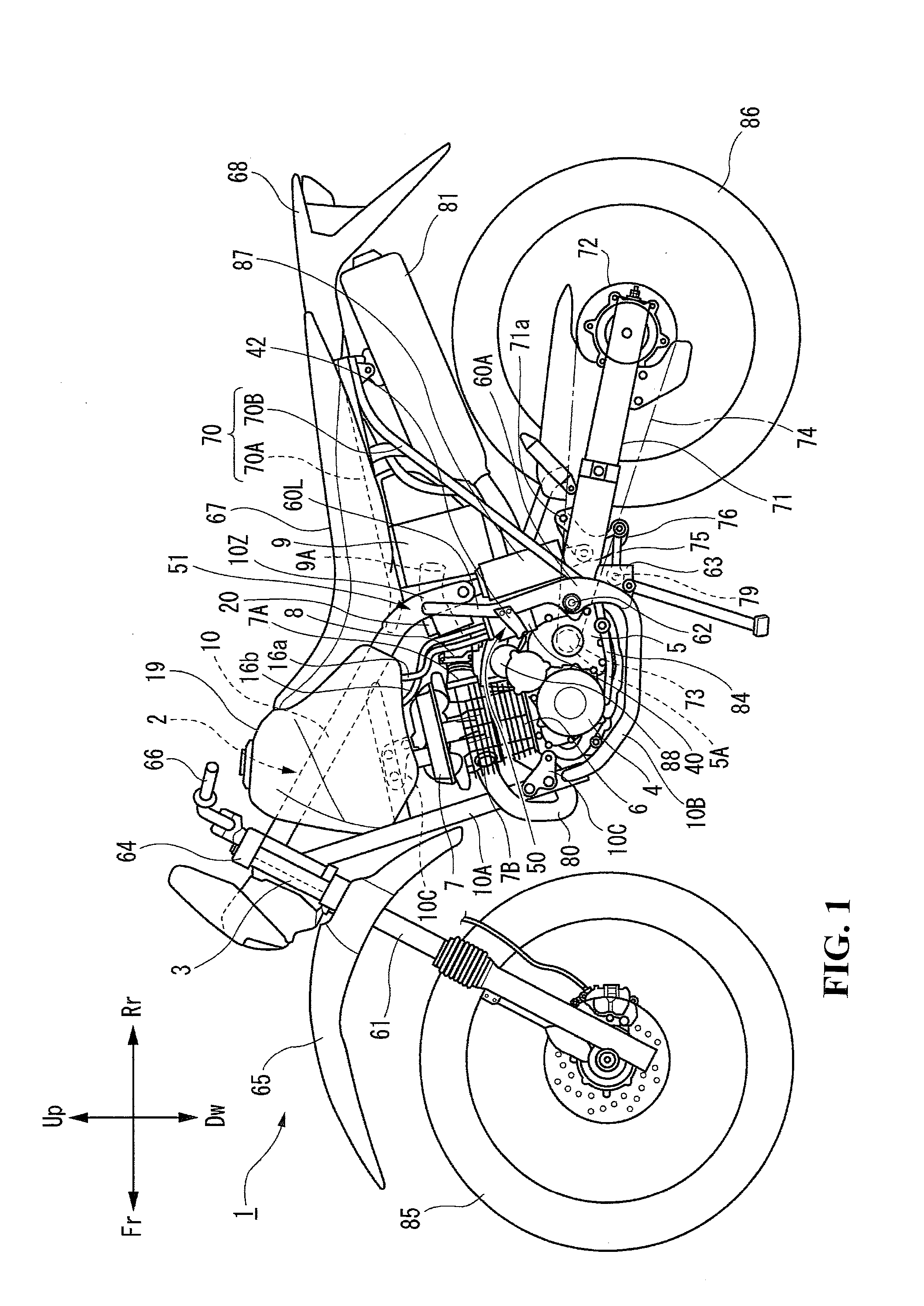 Fuel supply structure of saddle-ride type vehicle