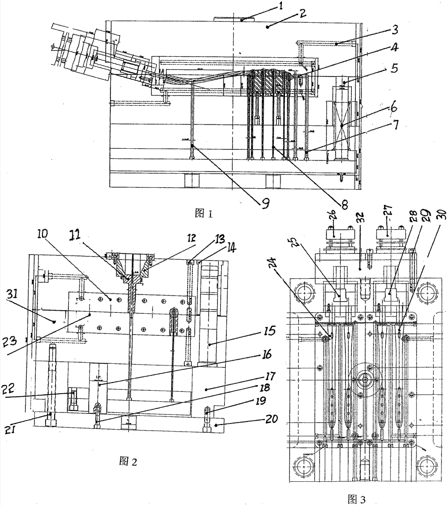 Inclined core-pulling mechanism for hydraulic cylinders in metal die-casting die