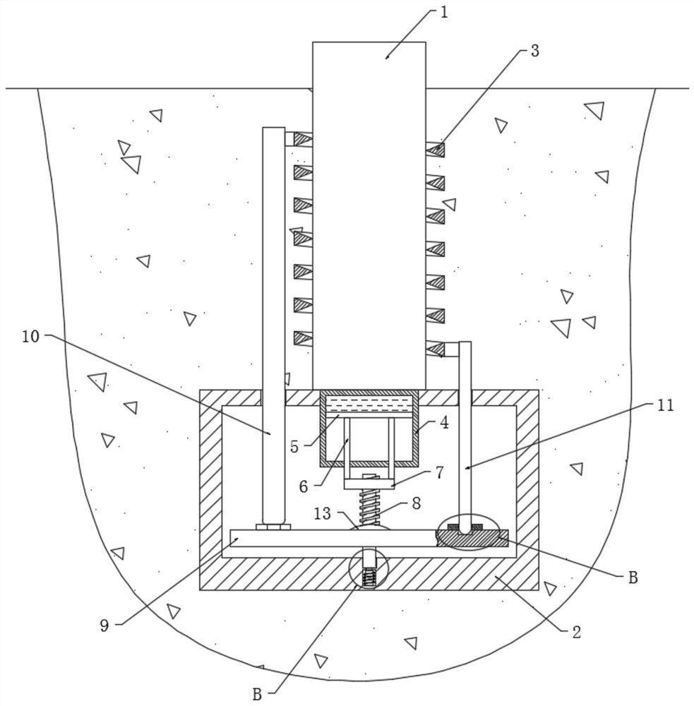 Lightning arrester grounding device convenient to maintain