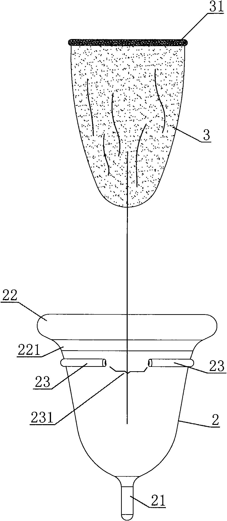 Structure combining menstrual cup with collection bag and using method thereof