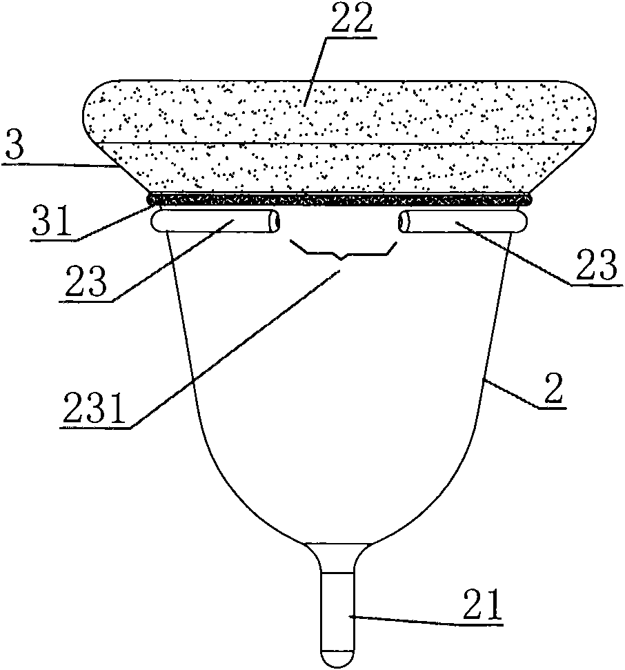 Structure combining menstrual cup with collection bag and using method thereof