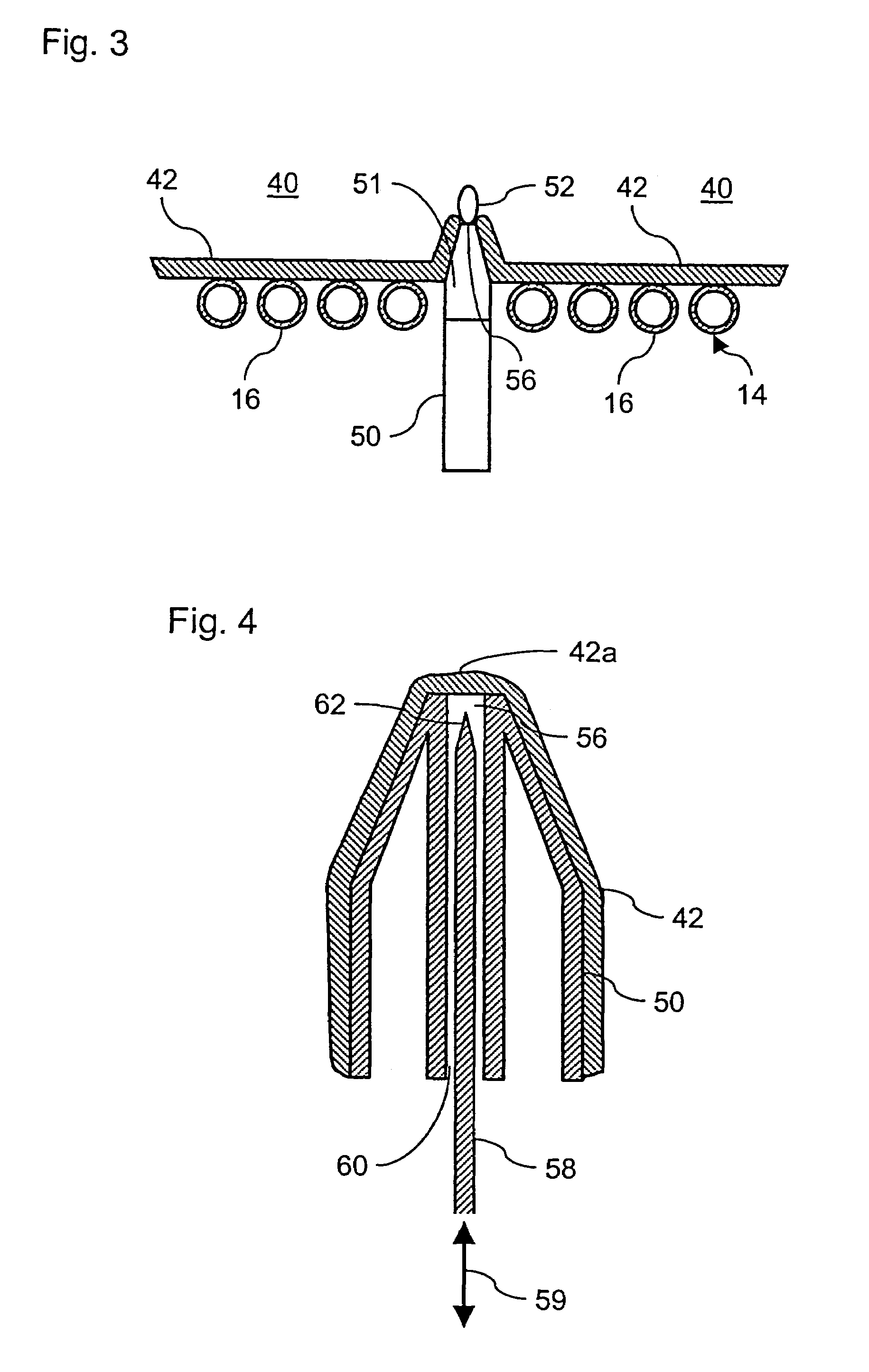 Device and method for melting a substance with the occurrence of a low level of contamination
