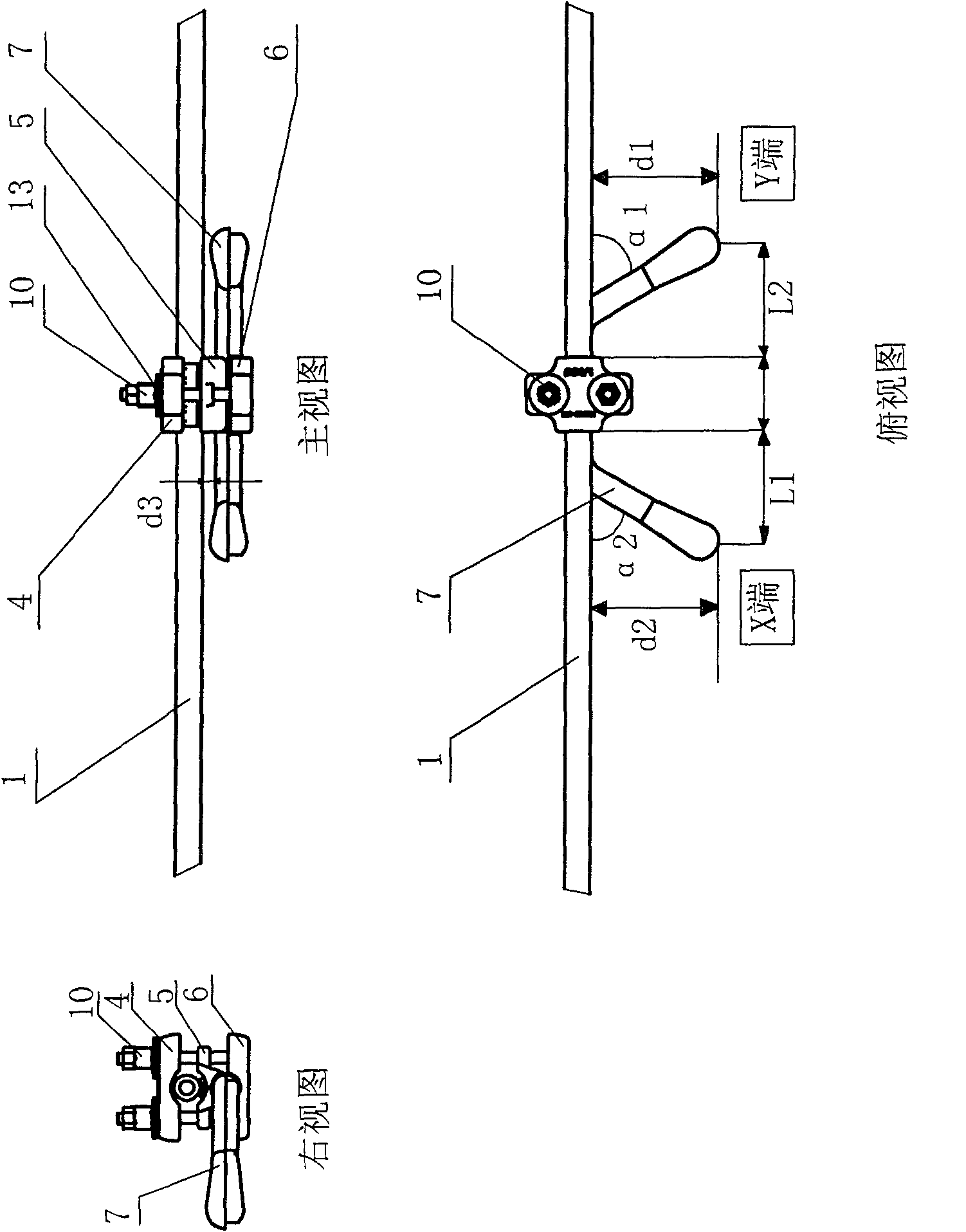 Arc-proof stabbing gold tool for preventing aerial insulated wire being broken by lightning stroke