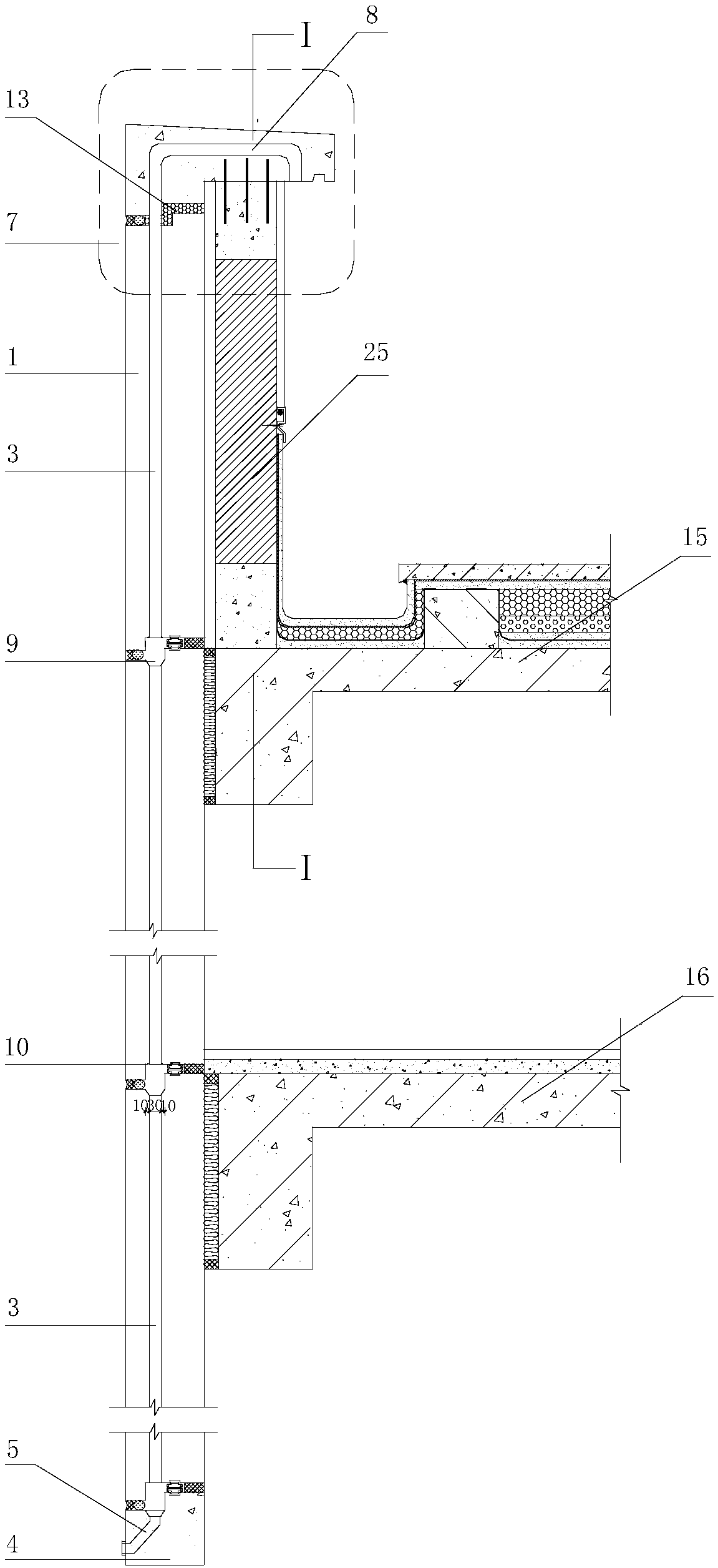 Waterproof method for precast concrete external wall hanging plate