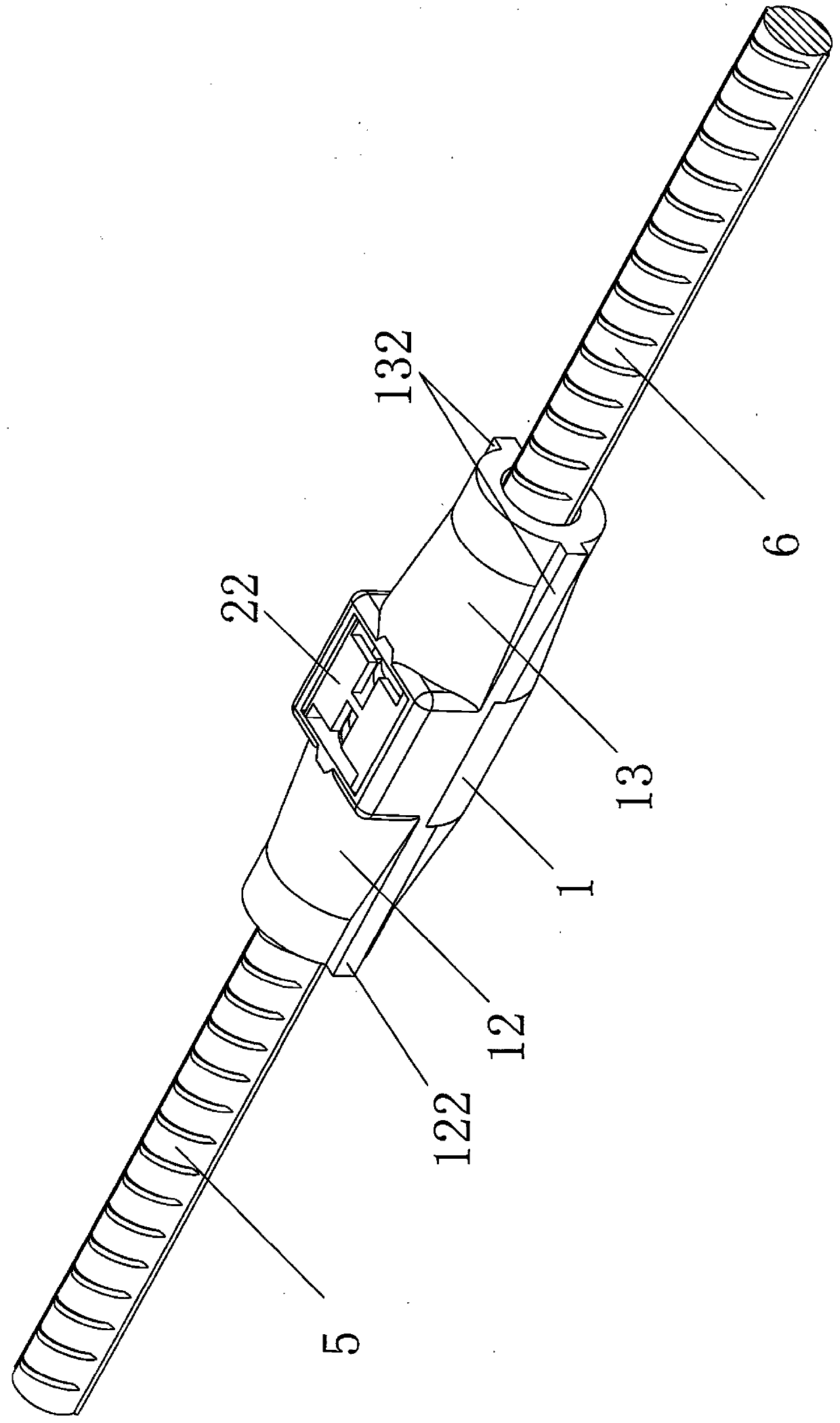 Self-holding steel bar connector