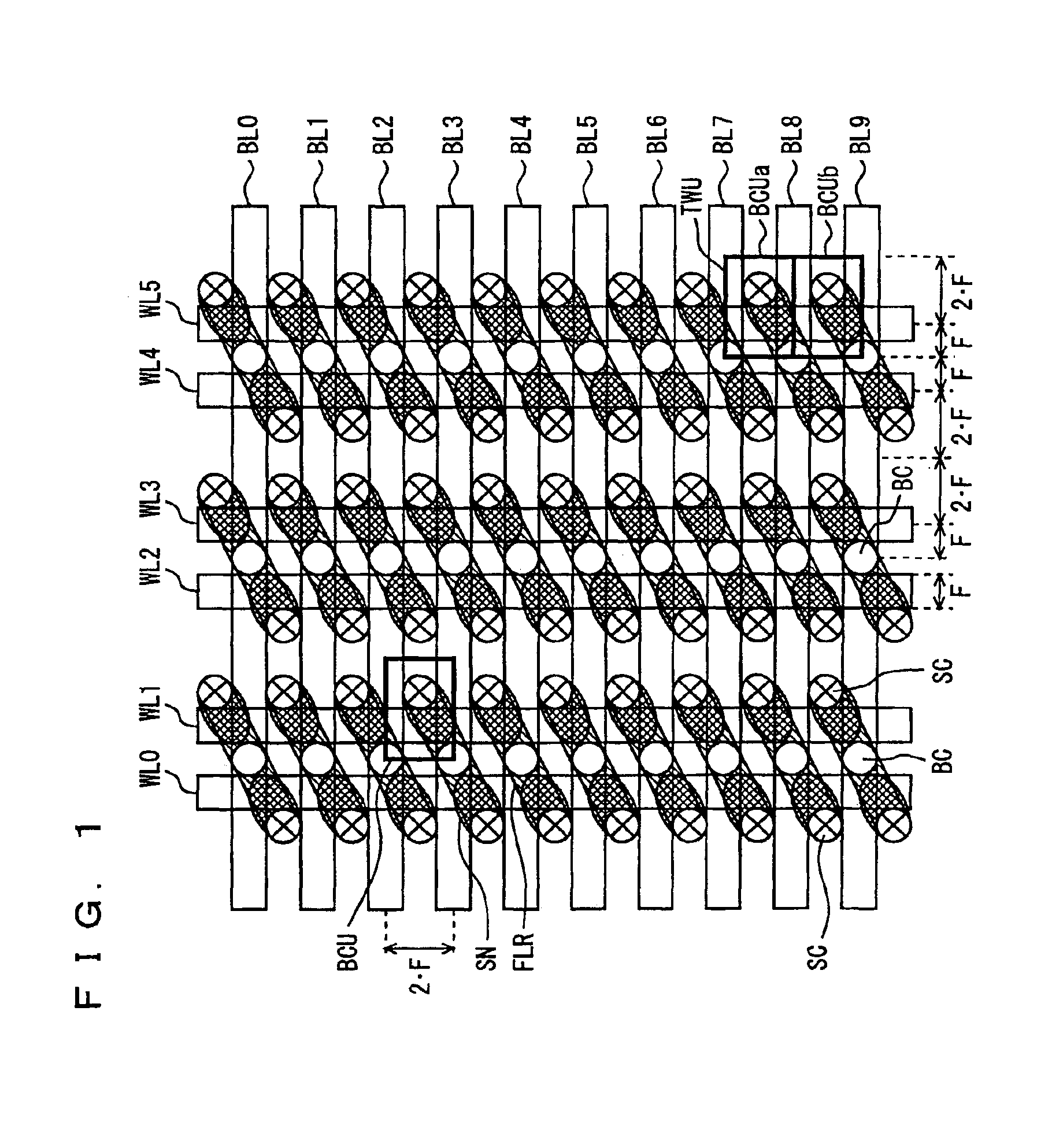 Semiconductor memory device with memory cells arranged in high density