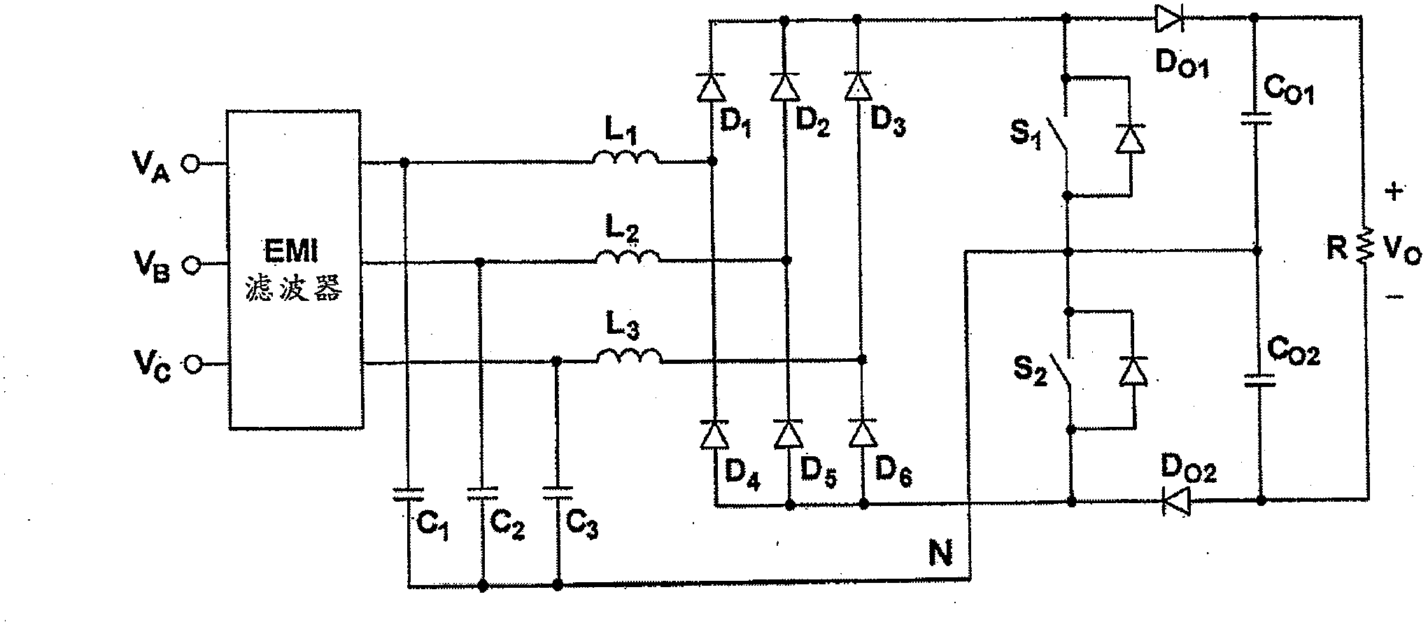 Three-phase soft-switched PCF rectifiers