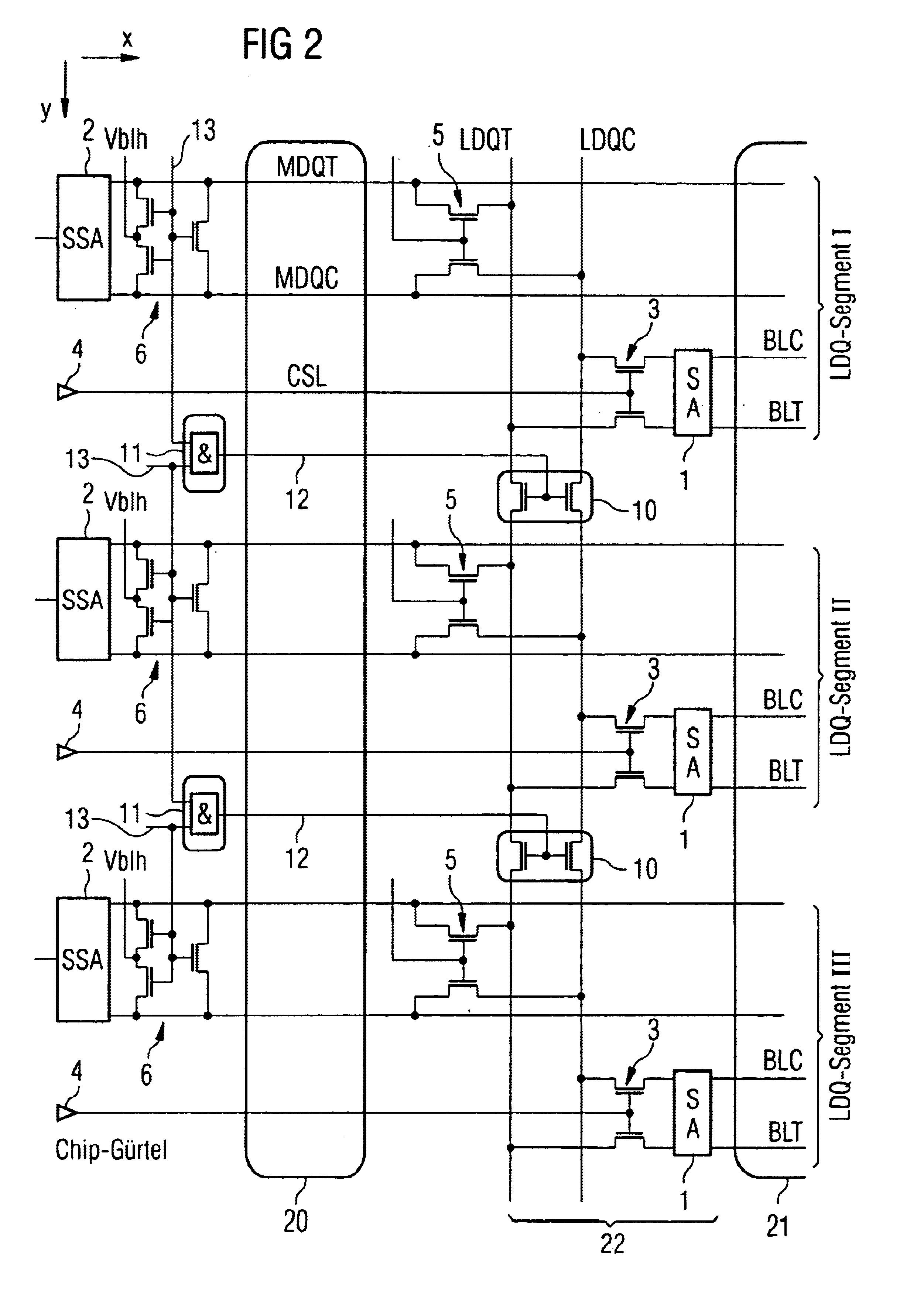 Integrated DRAM semiconductor memory and method for operating the same