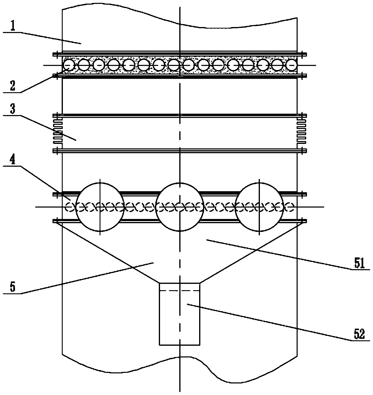 Leakage-proof blanking device for roller press