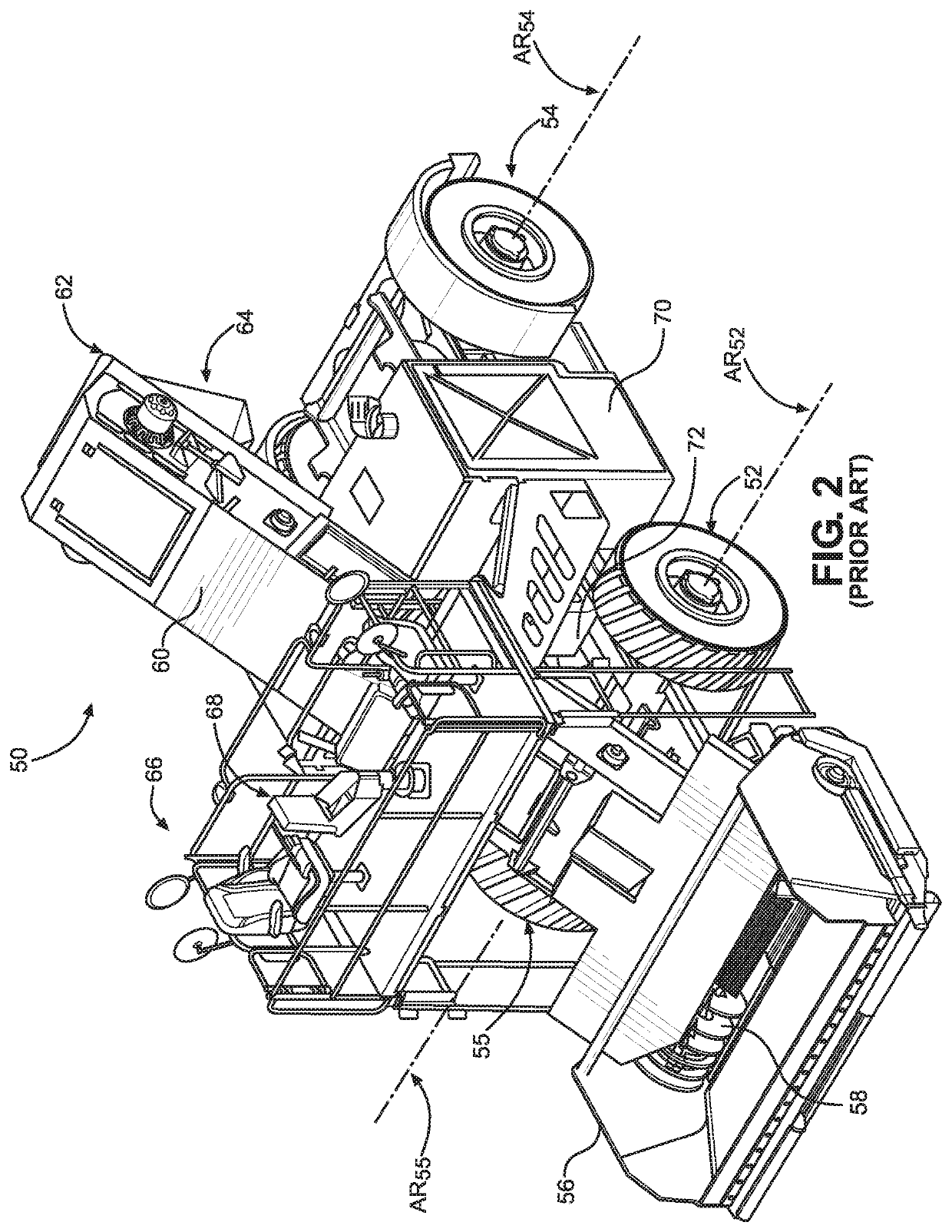 Material transfer vehicle with modular engine assembly