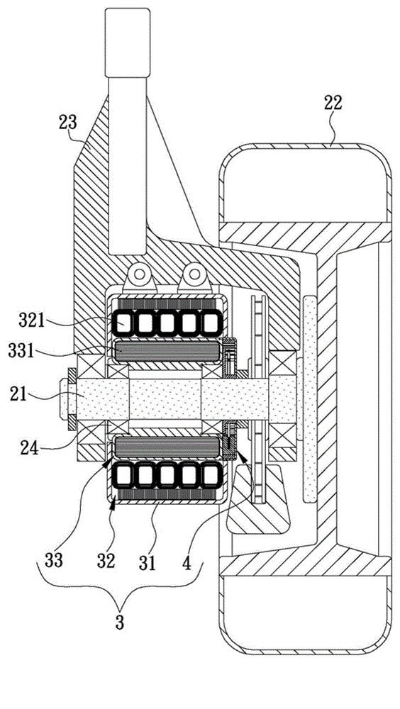 Clutch generating device applied to wheel axle