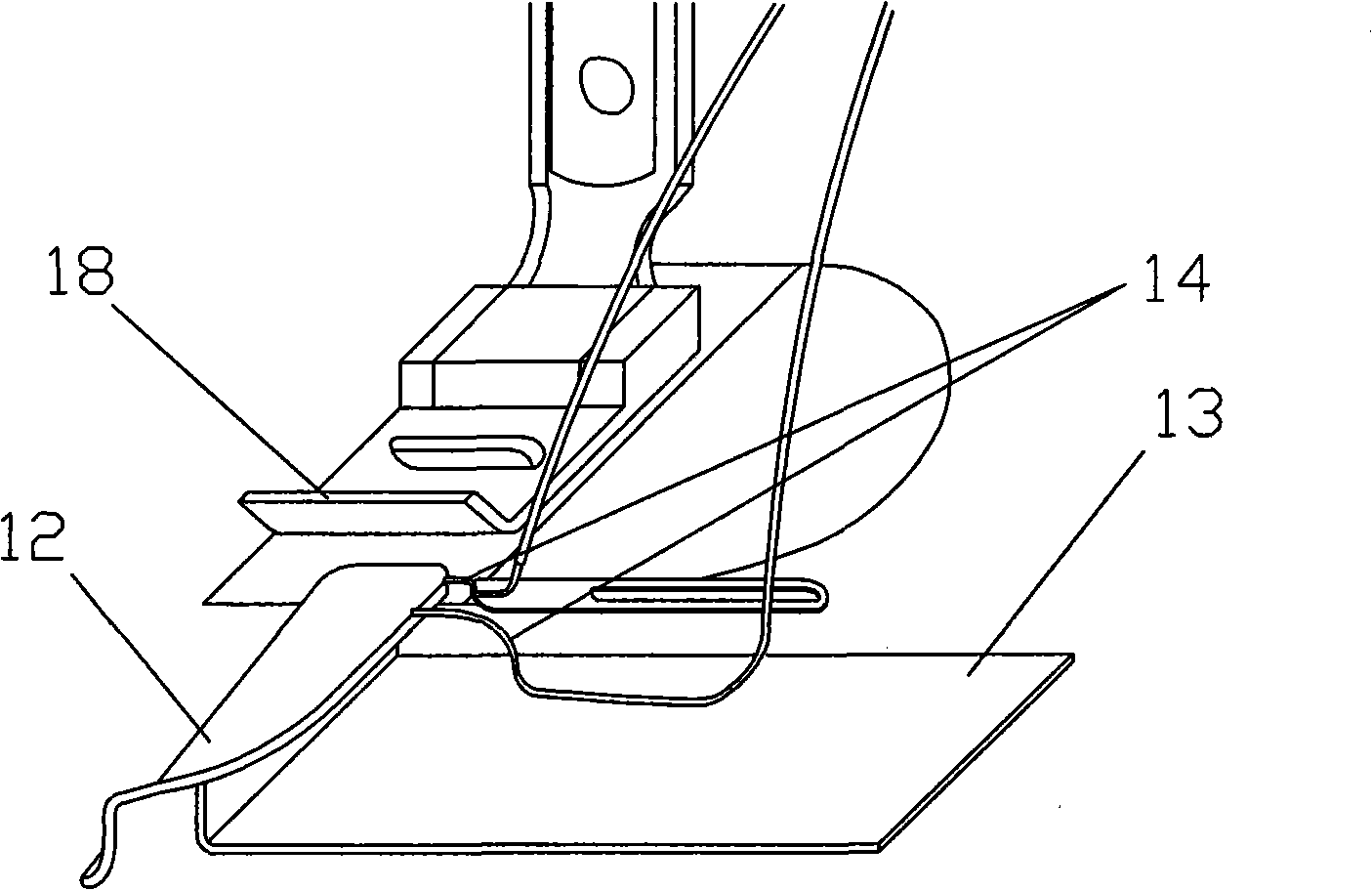 Double-head herringbone thread sewing machine and method for making same