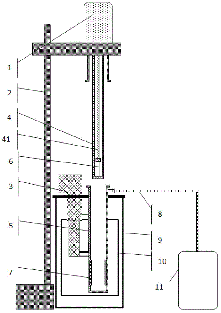 Material low-temperature thermal expansion coefficient testing device using refrigerator as cold source