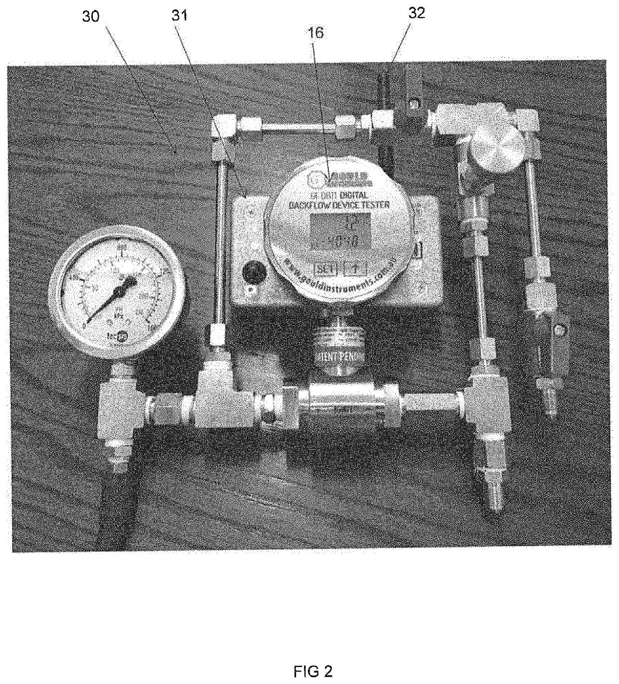 A testing device for backflow prevention devices