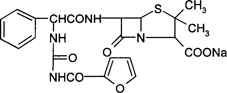 Furo urea penicillin sodium crystal and its synthesis