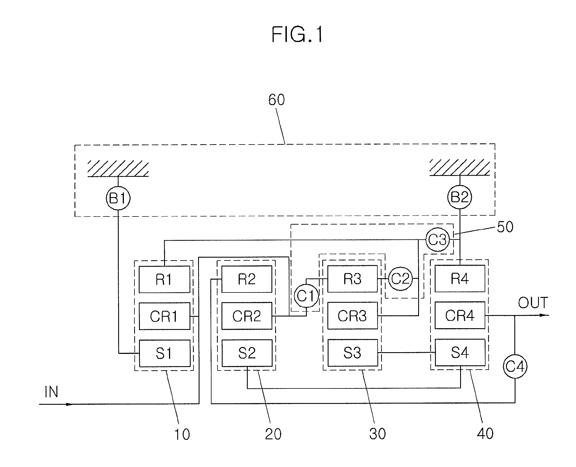 Multi-stages automatic transmission for vehicle