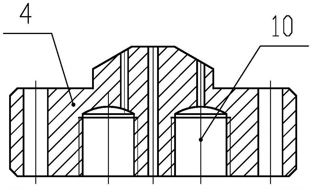 A high-pressure water jet self-excited oscillation nozzle device