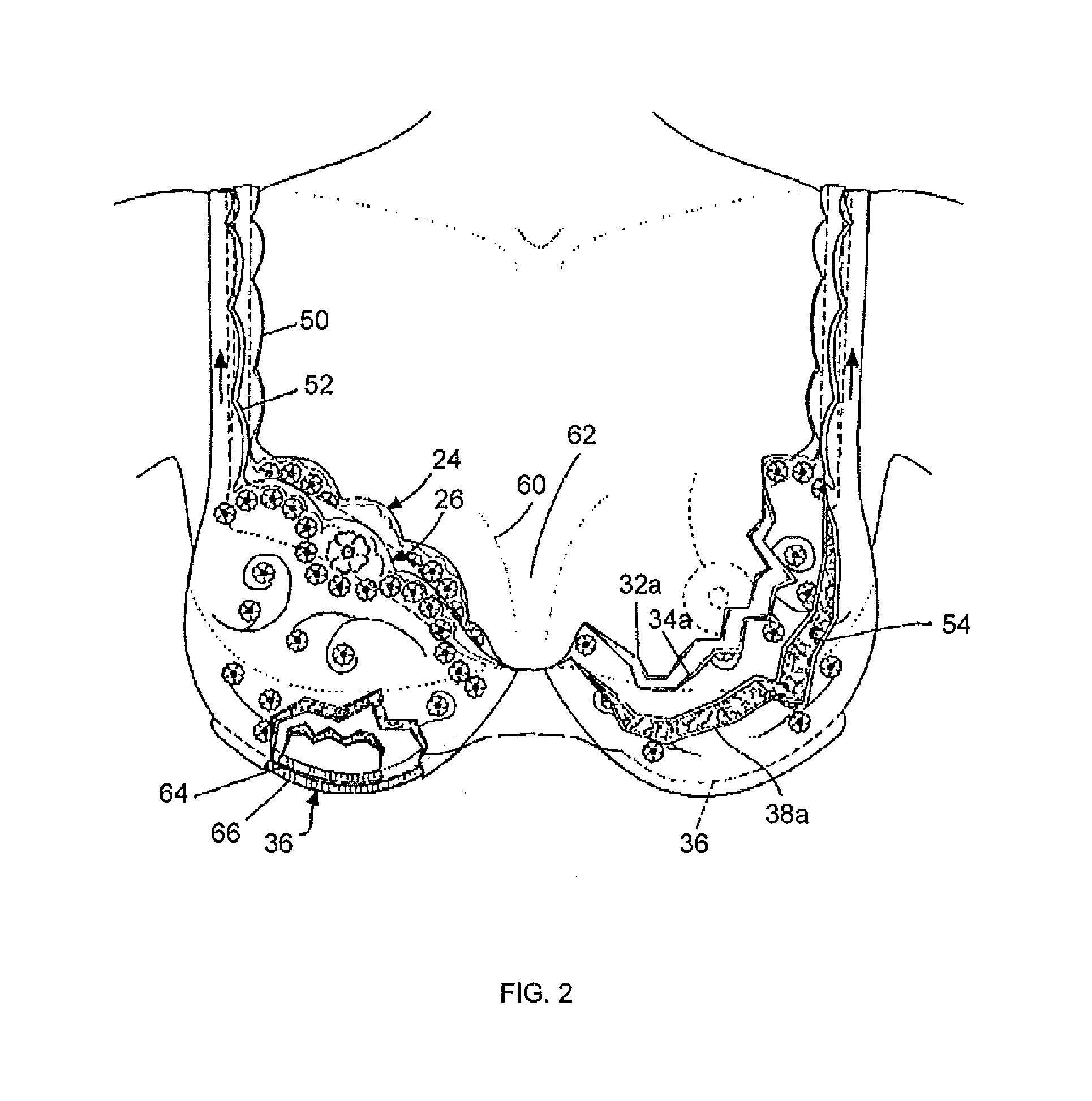 Adjustable multi-cup brassiere