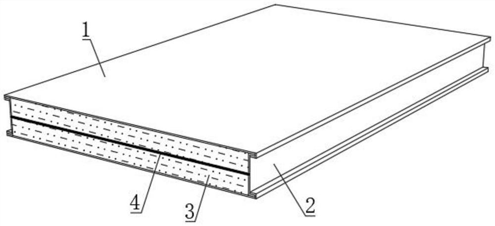 Fireproof color steel sandwich panel and preparation method thereof