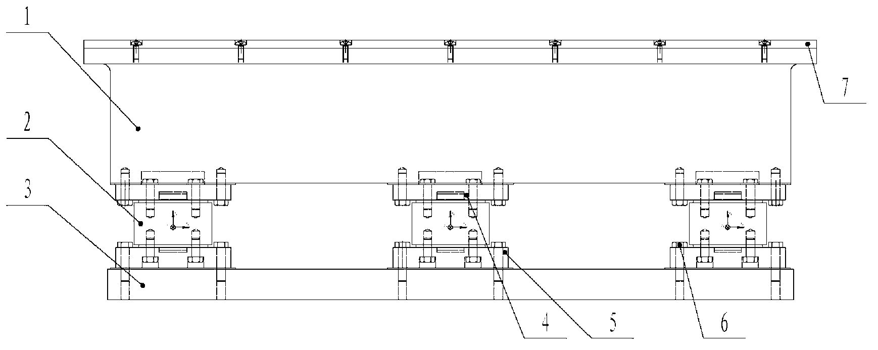 Three-dimensional force measuring platform device